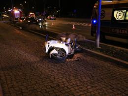 Wypadek motocyklisty na ul. Ozimskiej w Opolu