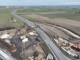 Budowa ronda w Zimnicach Małych - utrudnienia na DK45