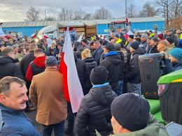 Opolscy rolnicy dołączyli do protestu na granicy polsko-ukraińskiej