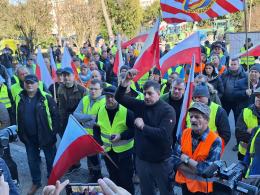 Opolscy rolnicy dołączyli do protestu na granicy polsko-ukraińskiej