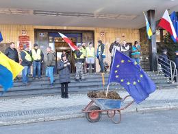 Opolscy rolnicy dołączyli do protestu na granicy polsko-ukraińskiej