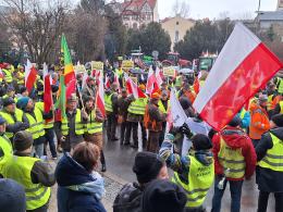 Opolscy rolnicy dołączyli do protestu na granicy polsko-ukraińskiej