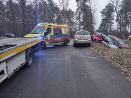 Kolizja trzech samochodów na ulicy Strzeleckiej (DK94)