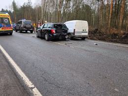 Zderzenie 5 samochodów na trasie Opole-Kluczbork na DK45