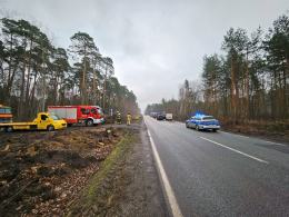 Zderzenie 5 samochodów na trasie Opole-Kluczbork na DK45