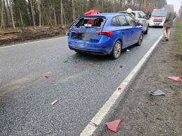 Zderzenie 5 samochodów na trasie Opole-Kluczbork na DK45
