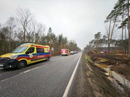 Zderzenie 5 samochodów na trasie Opole-Kluczbork na DK45