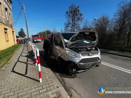 Zderzenie samochodów w miejscowości Obórki