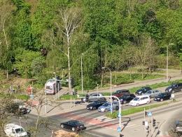 Kolizja samochodowa na ruchliwym skrzyżowaniu Opola