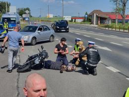 Wypadek motocyklisty. Akcja"Zero tolerancji"