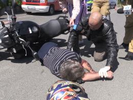 Wypadek motocyklisty. Akcja"Zero tolerancji"