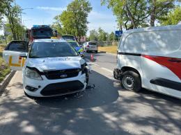 Zderzenie dwóch pojazdów w Opolu. Jedna osoba poszkodowana