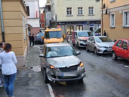 Zderzenie czołowe w centrum miasta