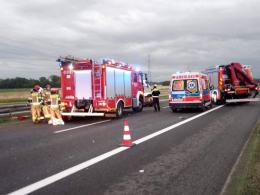 Wypadek na autostradzie A4: pięć osób poszkodowanych