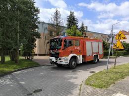 Strażacy pomogli kotu uwięzionemu na dachu
