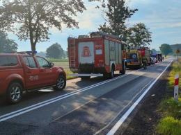 Wypadek na trasie Domaszowice-Gręboszów.  Kobieta zasnęła za kierownicą 