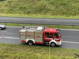 Dachowanie BMW na Autostradzie A4.