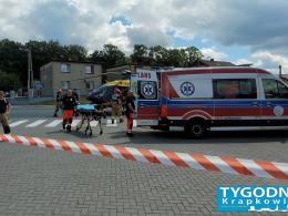 Potrącenie 79-letniego rowerzysty w Krapkowicach. Na miejscu lądował LPR