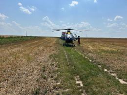 Mężczyzna porażony prądem w Dobieszowie: służby ratunkowe w akcji