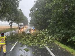 Burze nad Opolszczyzną spowodowały 89 interwencji strażaków