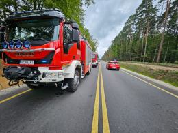 Zderzenie dwóch pojazdów między Jełową a Bierdzanami