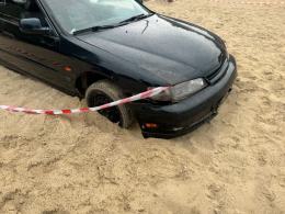 Honda nietypowym plażowiczem w Opolu