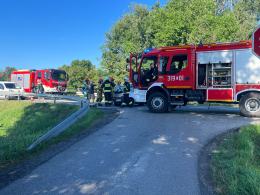 Wypadek dwóch samochodów osobowych. Kobieta wymusiła pierwszeństwo