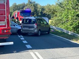 Wypadek dwóch samochodów osobowych. Kobieta wymusiła pierwszeństwo