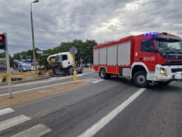 Zderzenie dwóch tirów w Strzelcach Opolskich. O mały włos od tragedii