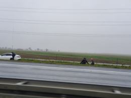 Dachowanie busa na A4 w kierunku Wrocławia