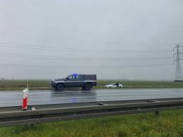 Dachowanie busa na A4 w kierunku Wrocławia