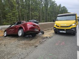 Wypadek na DK46 w Dębskiej Kuźni - sprawczyni ukarana mandatem