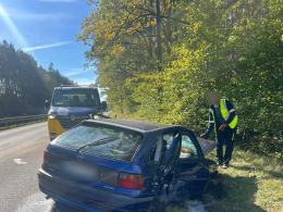 Wypadek trzech samochodów w Boroszowie. Poszkodowanych pięć osób