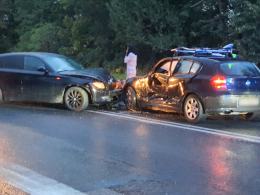 Kolizja dwóch BMW na ul. Ozimskiej - jedna osoba poszkodowana