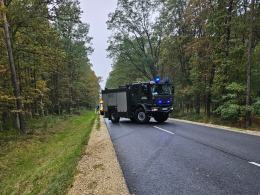 Dachowanie na trasie Szumirad-Bierdzany: trzy osoby podróżowały autem na niemieckich tablicach