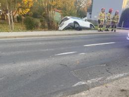 Zderzenie dwóch samochodów w Prószkowie