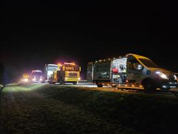 Zderzenie dwóch ciężarówek na autostradzie A4