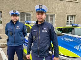 Szybka reakcja policjantów w miejscu wypadku uratowała życie 65-latka