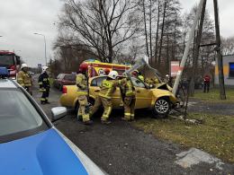 Wypadek na skrzyżowaniu w Opolu-Chmielowicach. Ranna kobieta trafiła do szpitala