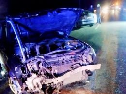 Wypadek na drodze wojewódzkiej DW 414 - Przysiecz-Ligota Prószkowska