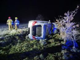 Dwa niebezpieczne zdarzenia drogowe na koniec roku