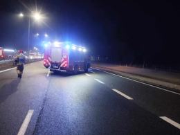 Śmiertelne potrącenie pieszego na autostradzie A4