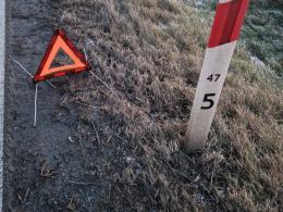 Śliska nawierzchnia przyczyną zdarzenia na DK46 - apel o ostrożność na drodze