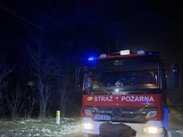 Oddaliła się po zderzeniu z pługopiaskarką. Została odnaleziona po ponad godzinie