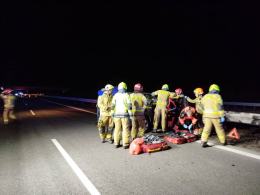 Wypadek na A4 - zderzenie czterech pojazdów, dwie osoby w szpitalu