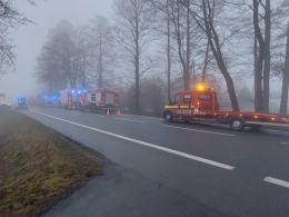 Śmiertelny wypadek na DK46 w Grodźcu. Droga zablokowana