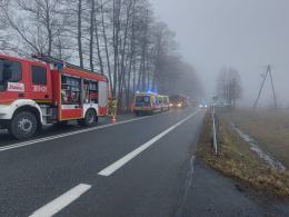 Śmiertelny wypadek na DK46 w Grodźcu. Droga zablokowana