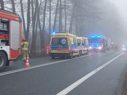 Śmiertelny wypadek na DK46 w Grodźcu. Droga zablokowana