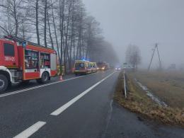 Śmiertelny wypadek na DK46 w Grodźcu. Droga zablokowana