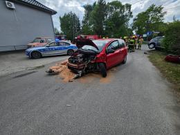 Wypadek na ul. Elektryków w Opolu. Jedna osoba w szpitalu